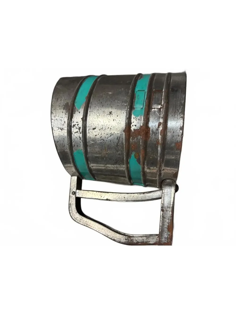 Vintage Foley Triple Screen Flour Sifter Aqua 1950s Works